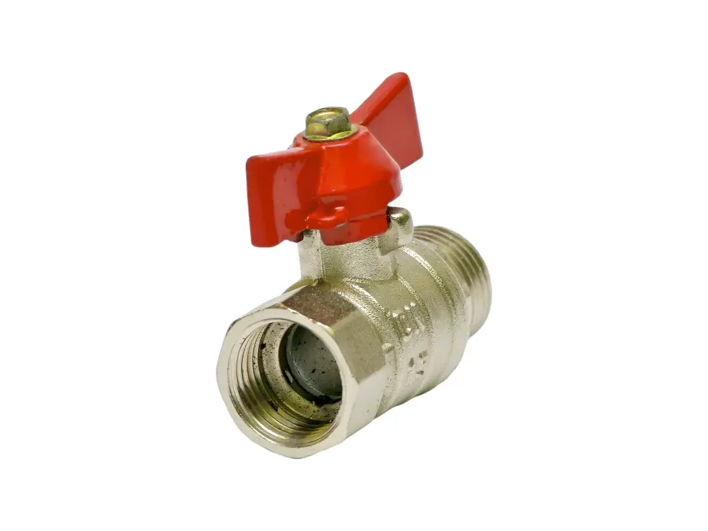Кран шаровой Ду40 (1 1/2"), Ру16, латунный, полнопроходной, ручка-рычаг, внутренняя резьба