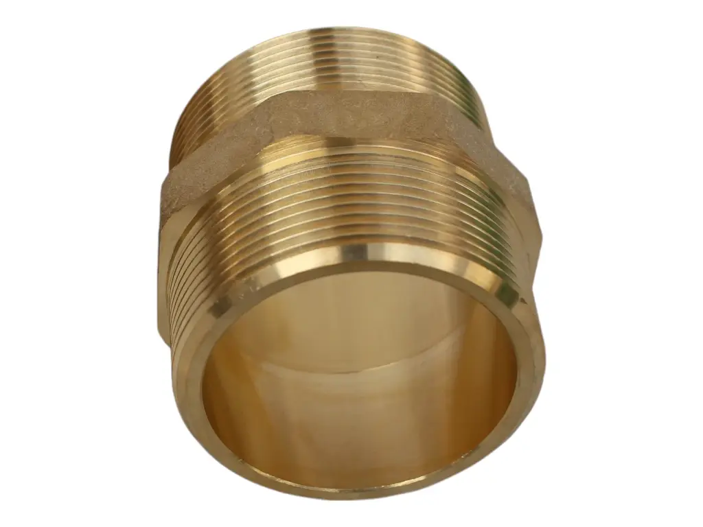 Ниппель 1/2"х1/4" (15х6 мм), латунный, переходной, никелированный, наружная резьба