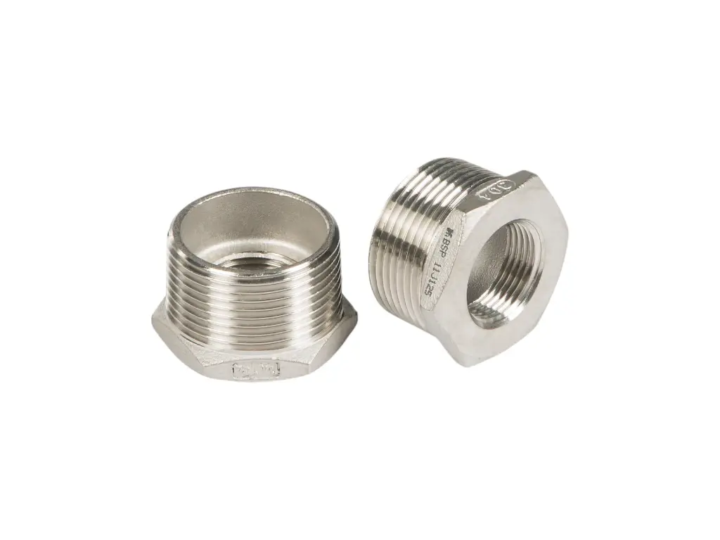 Футорка 1/4х1/2" (8х15 мм), нержавеющая, внутренняя-наружная резьба