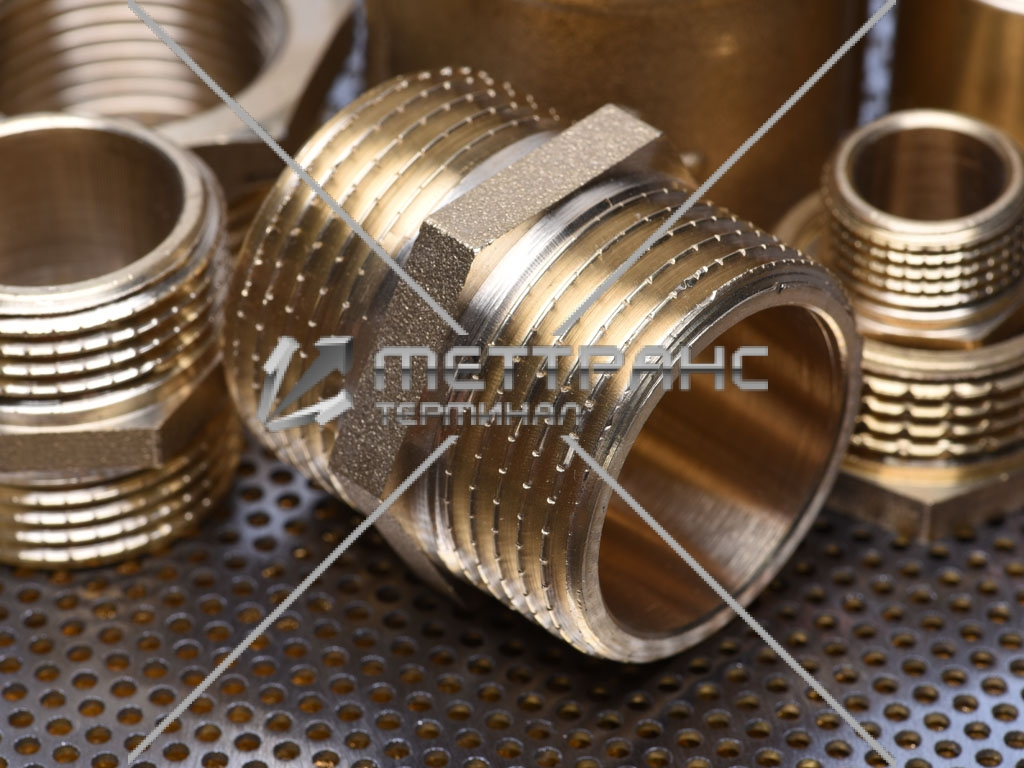 Ниппель латунный, 1/4"х1/8" (6х3 мм), переходной, наружная резьба, цена за штуку